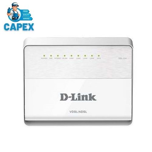 D-Link DSL-224/T1A 4 Port 300 Mbps Vdsl2/Adsl2 Modem (Kutulu-Yenilenmiş)