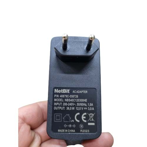 NetBit 12 Volt 3 A 36 Watt Switch Mode AC/DC Adaptör